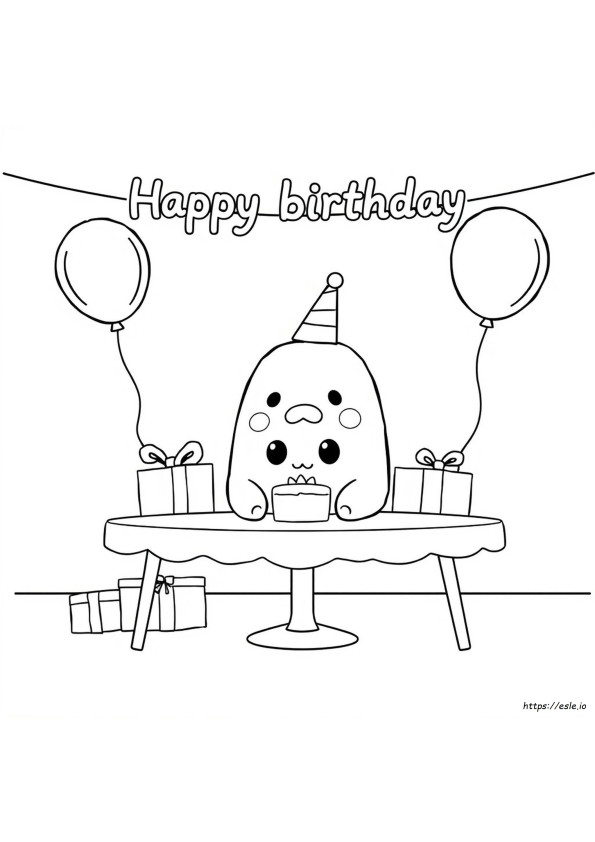 Coloriages Joyeux Anniversaire Squishmallow