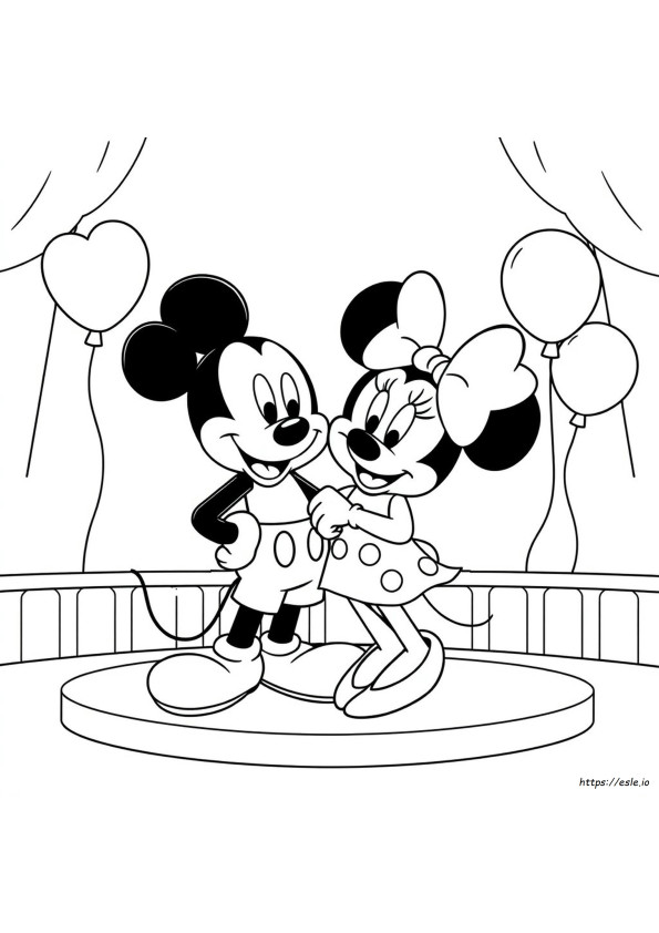 Kolorowanki Do Druku Myszka Miki I Myszka Minnie