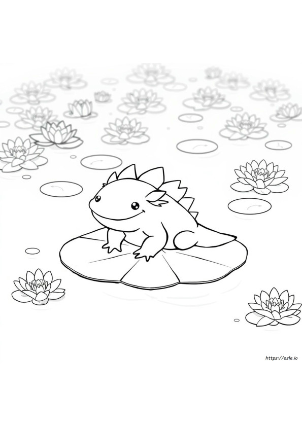 Axolotl Kawaii Carini Da Colorare