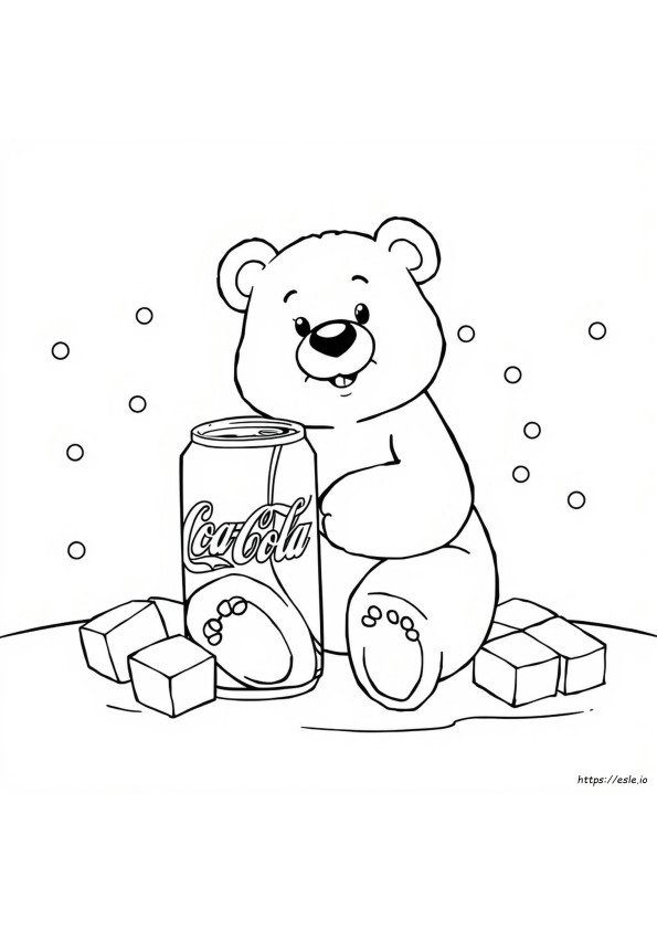 Gambar Mewarnai Beruang Coca Cola
