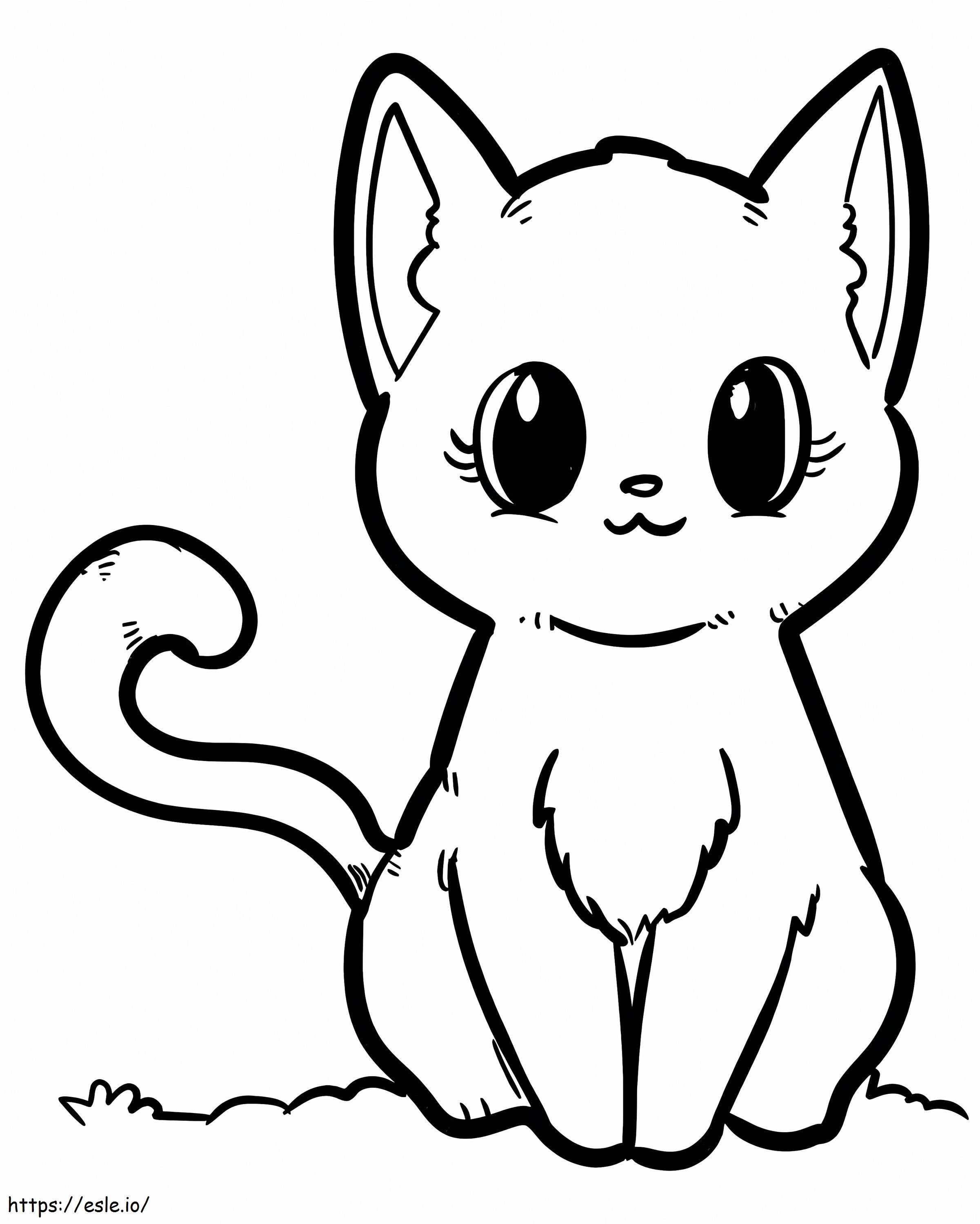 Cute Kitten coloring page