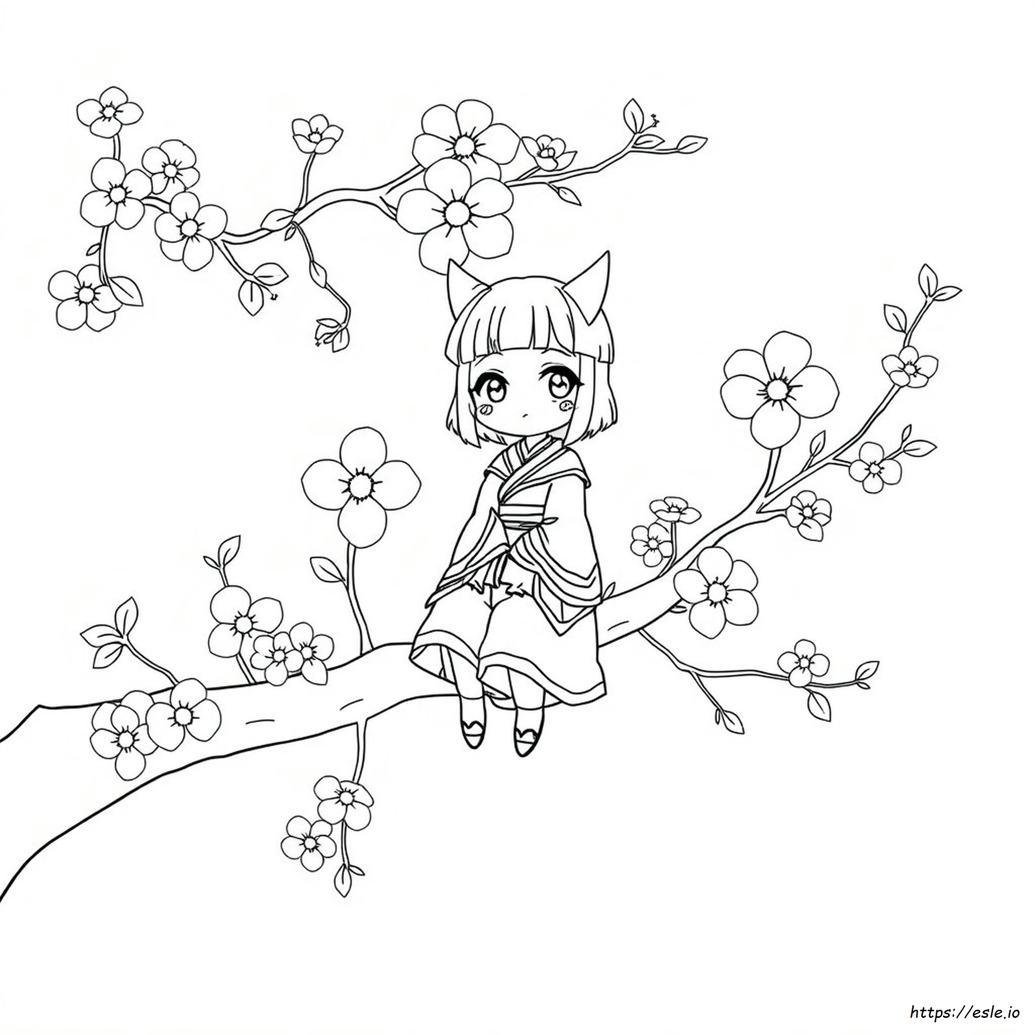 Nezuko Cute Demon Slayer Coloring Pages