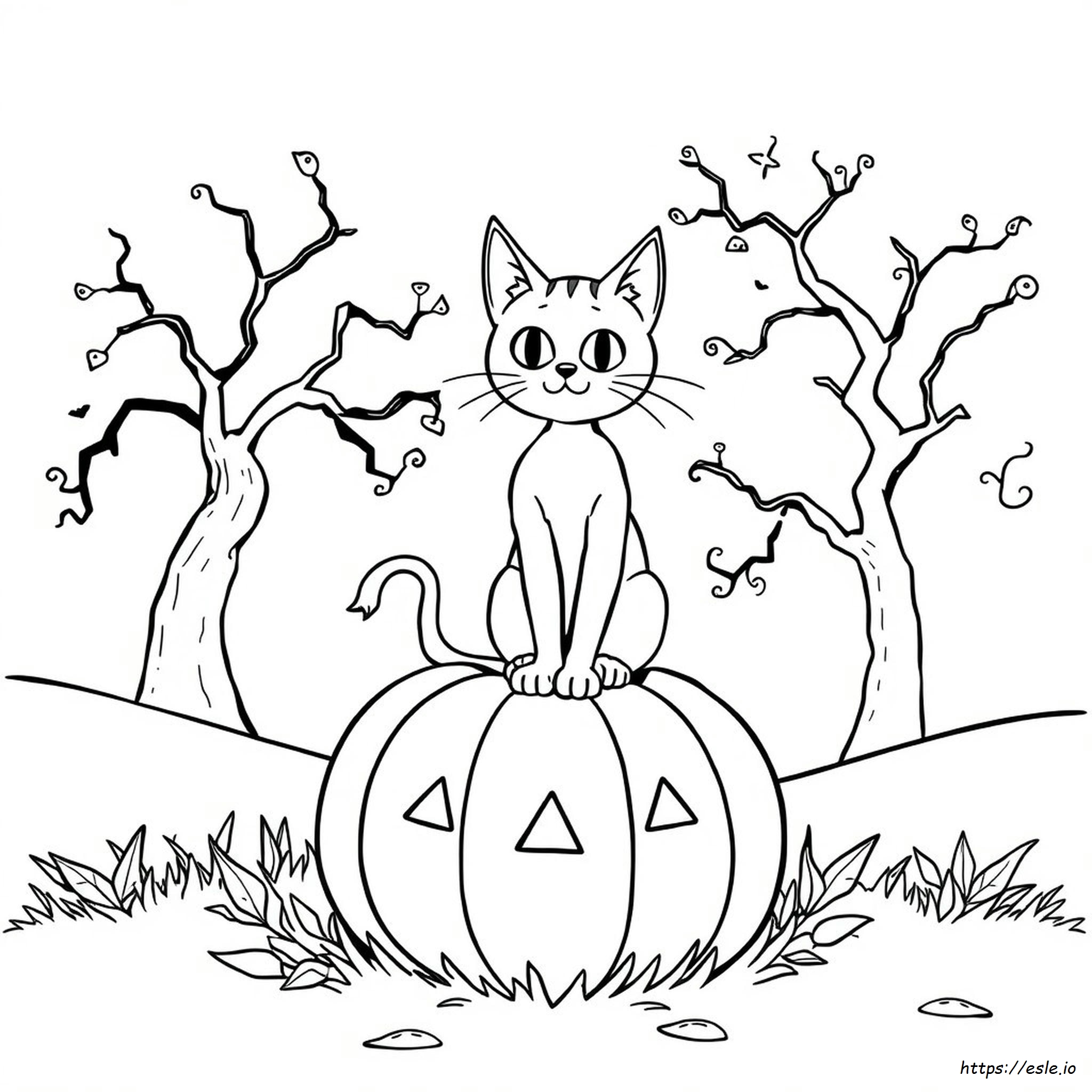 Halloween Cat Coloring Pages To Print