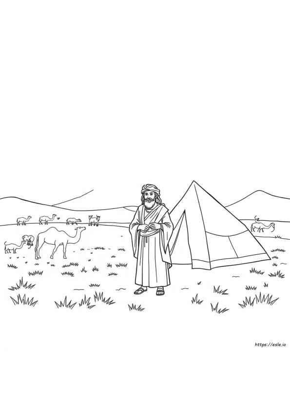 Abraham En Lot Kleurplaat