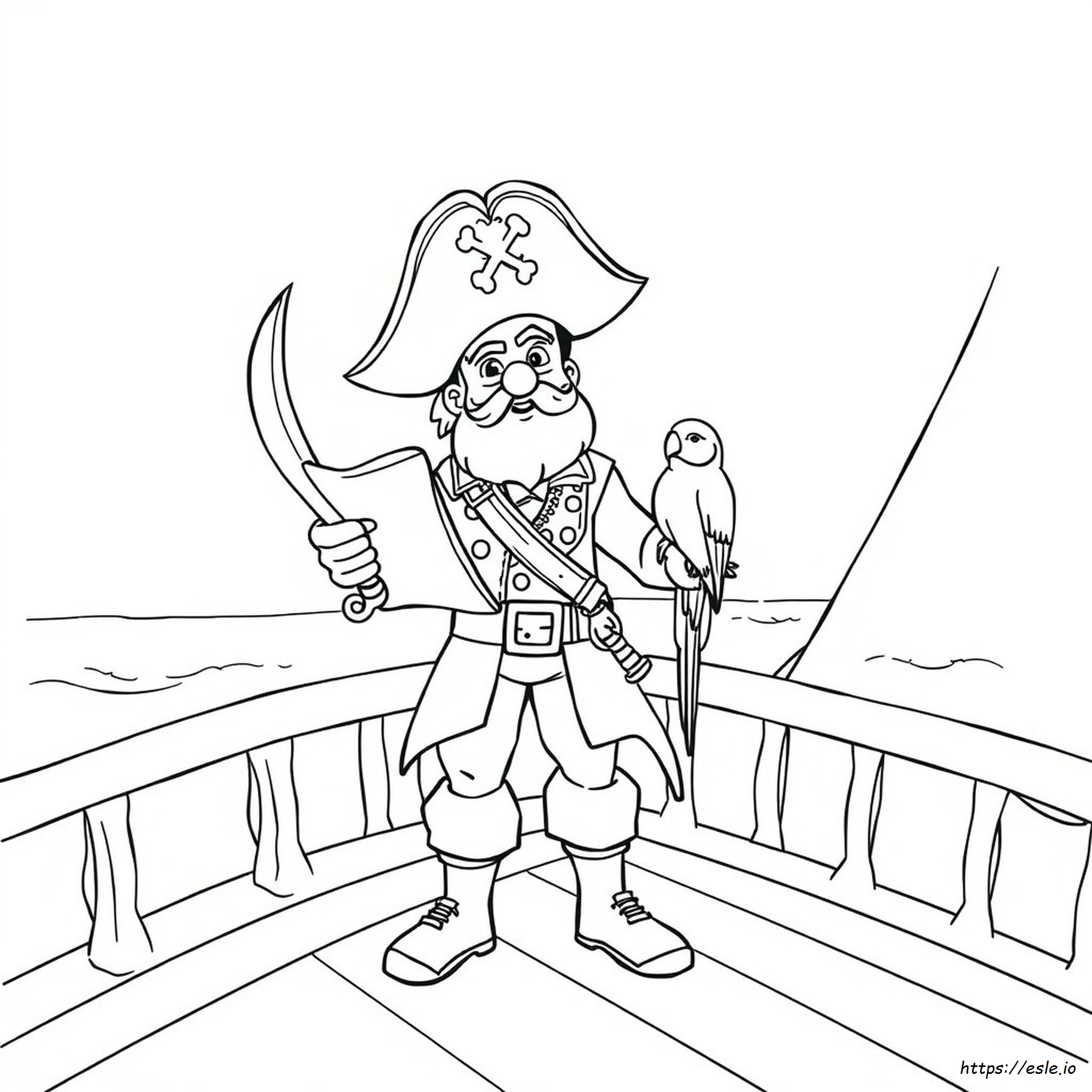 Pirate Colouring In