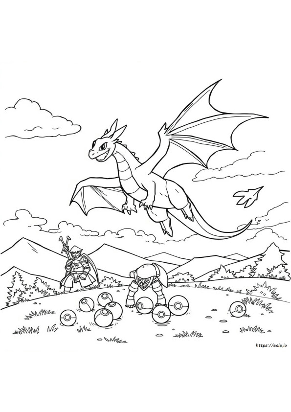 Disegni Da Colorare Pokémon Cavaliere Drago
