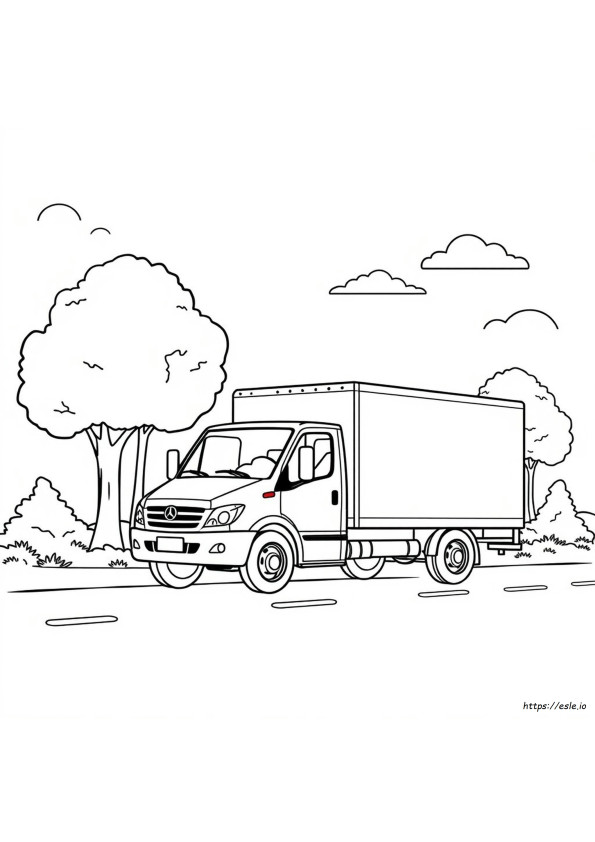 Camion Furgonato Da Colorare