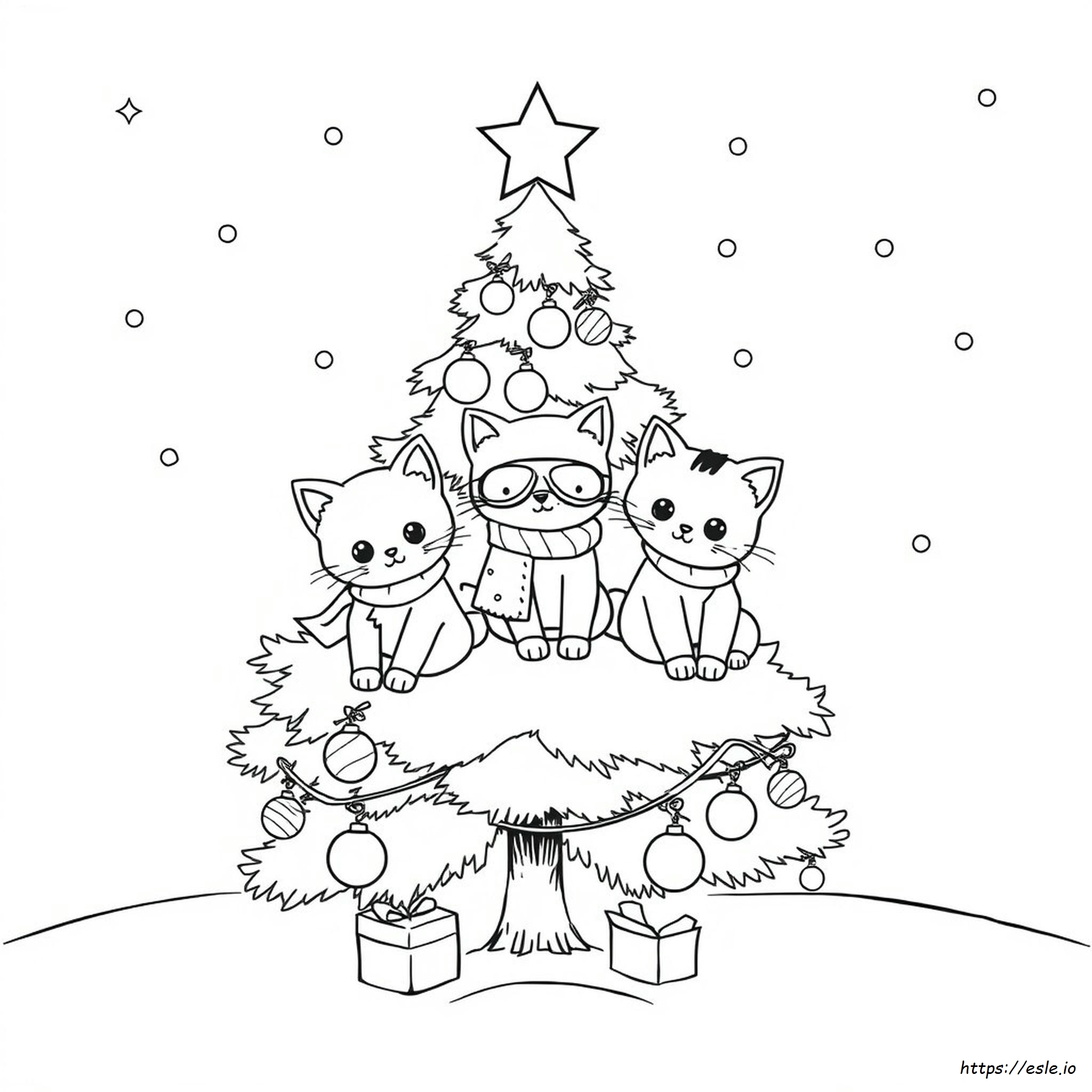 Super Kitties Kerst Kleurplaat kleurplaat