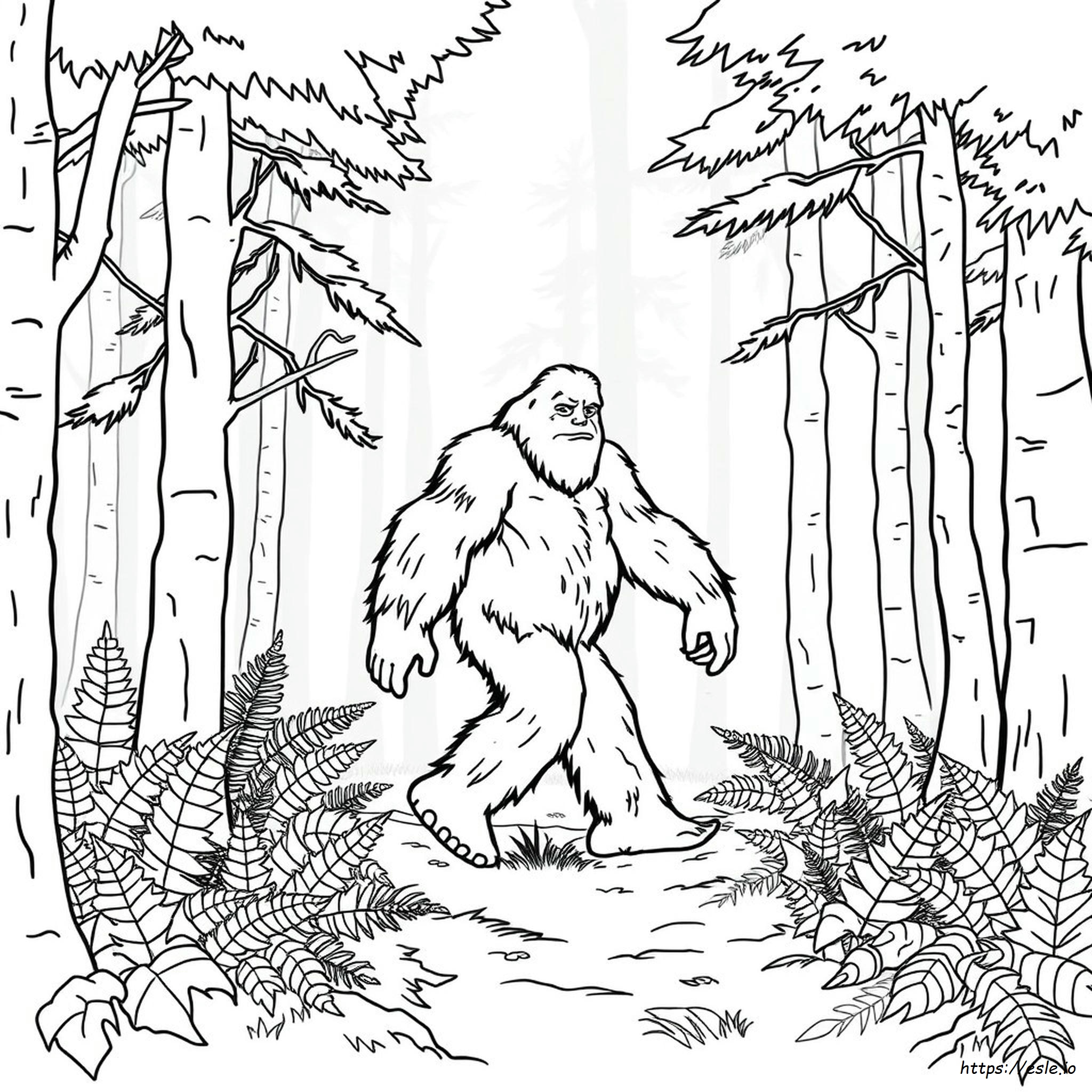 Bigfoot Coloring Page
