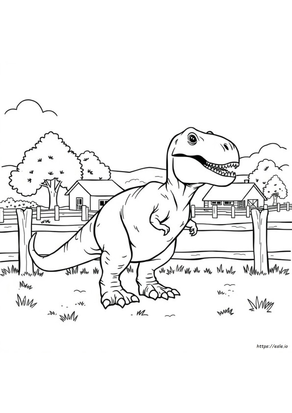 Páginas Para Colorear De T Rex Ranch