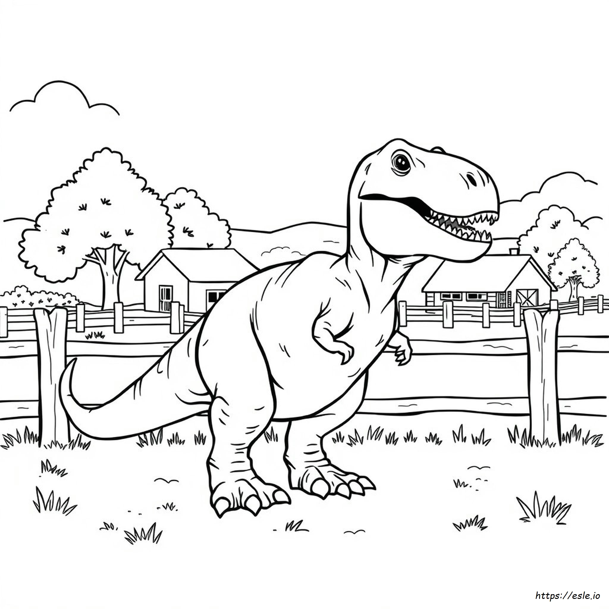 T Rex Ranch Coloring Pages