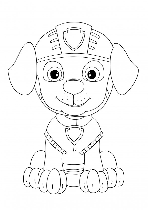 Zooma from Paw Patrol is free to download for kids to color with fun