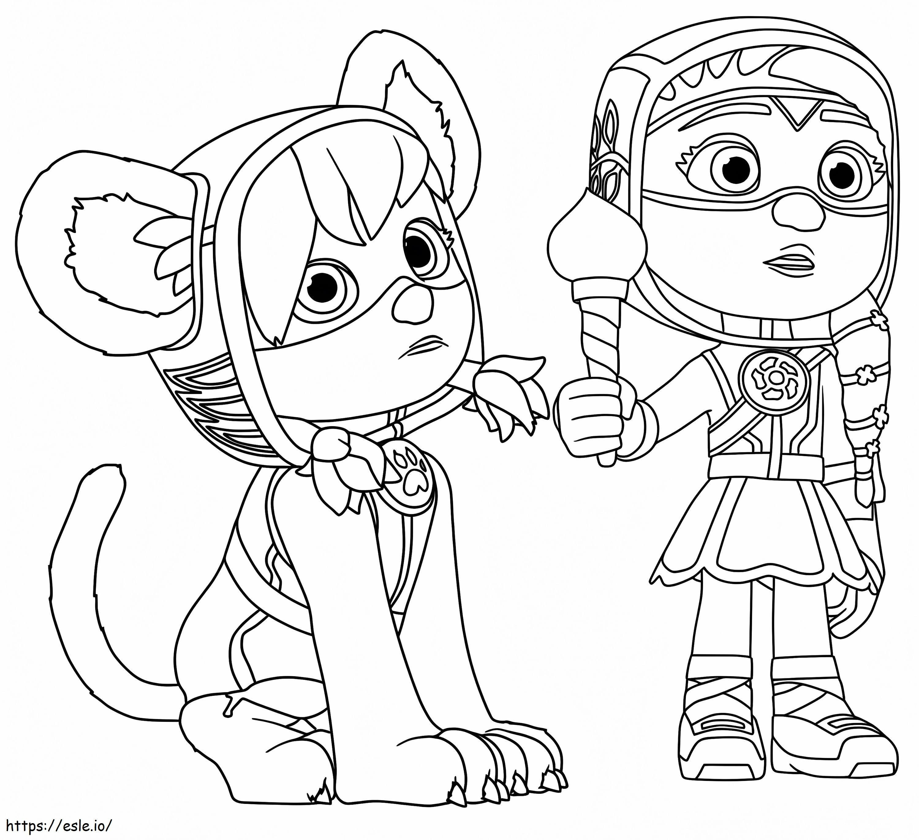 Wren And Treena coloring page