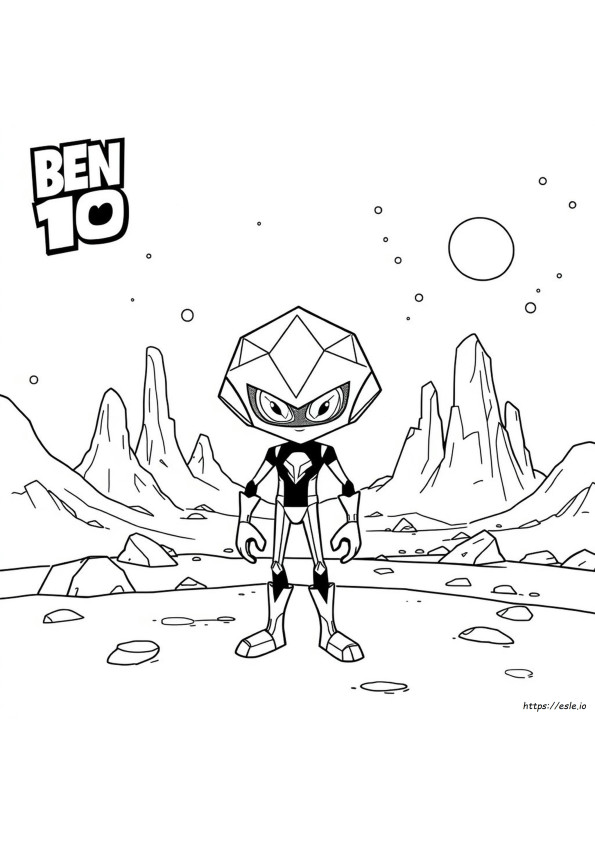 Diamante Ben 10 Página Para Colorear