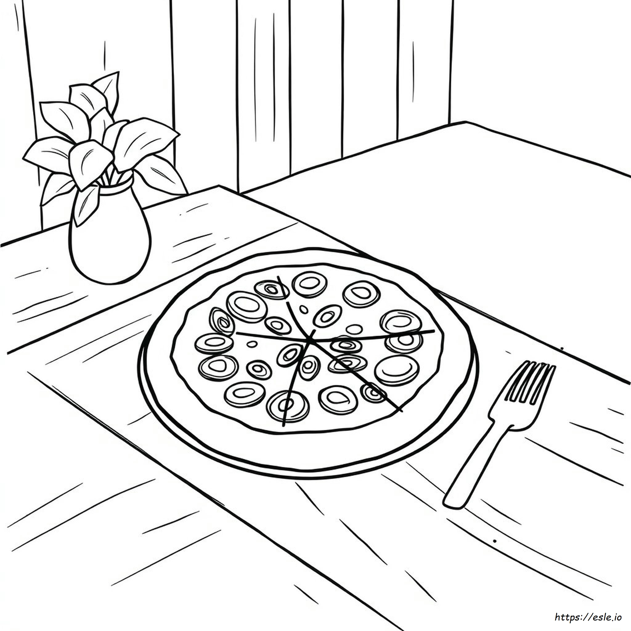 Immagini Di Pizza Da Colorare