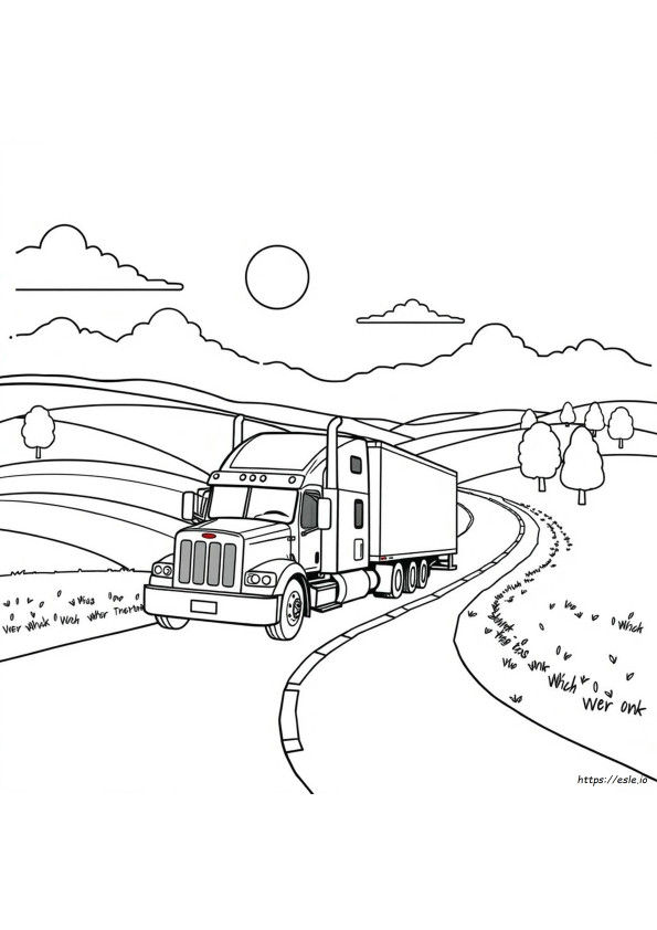 Camion Grandel Rig Da Colorare