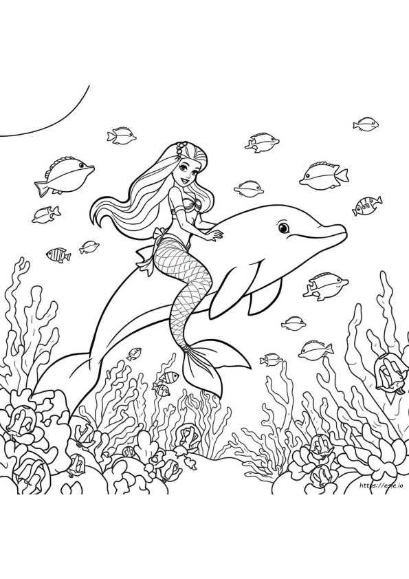 Barbie Sirena Delfino Da Colorare