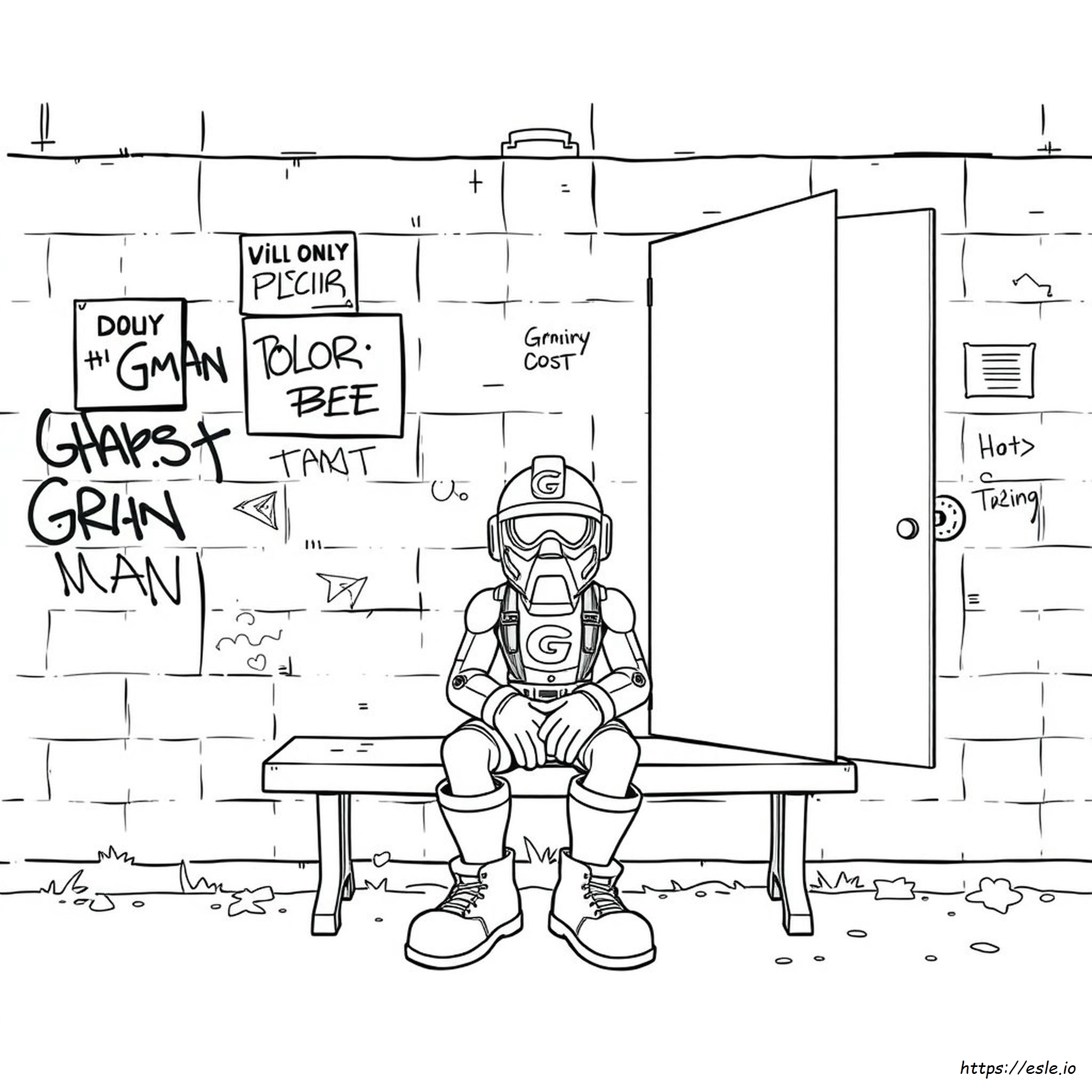 G Man Toilet Colouring Pages