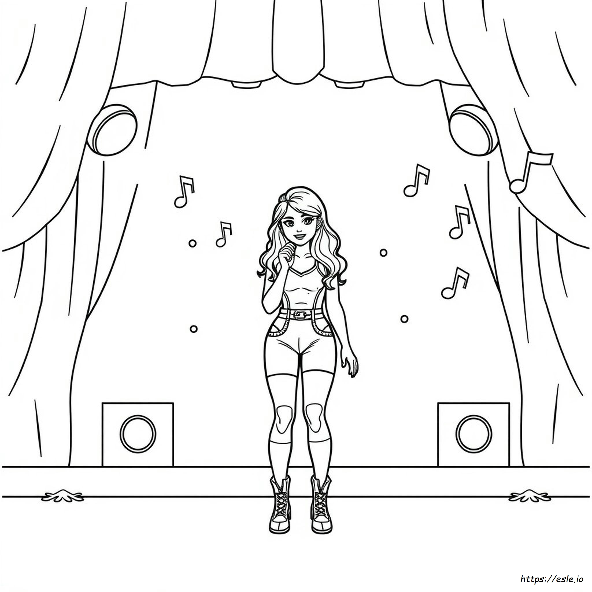 Selena Gomez Colouring Pages