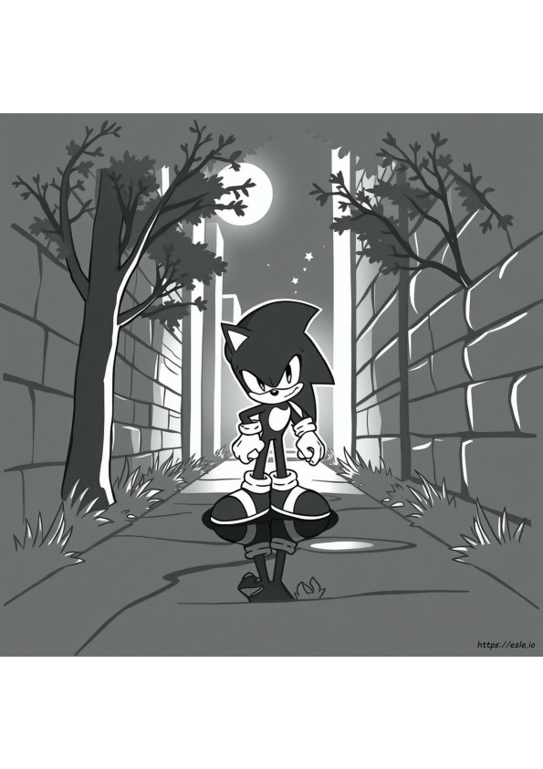 Coloriages Shadow Dark Sonic