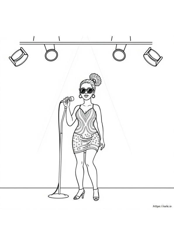 Rihanna Coloring Pages
