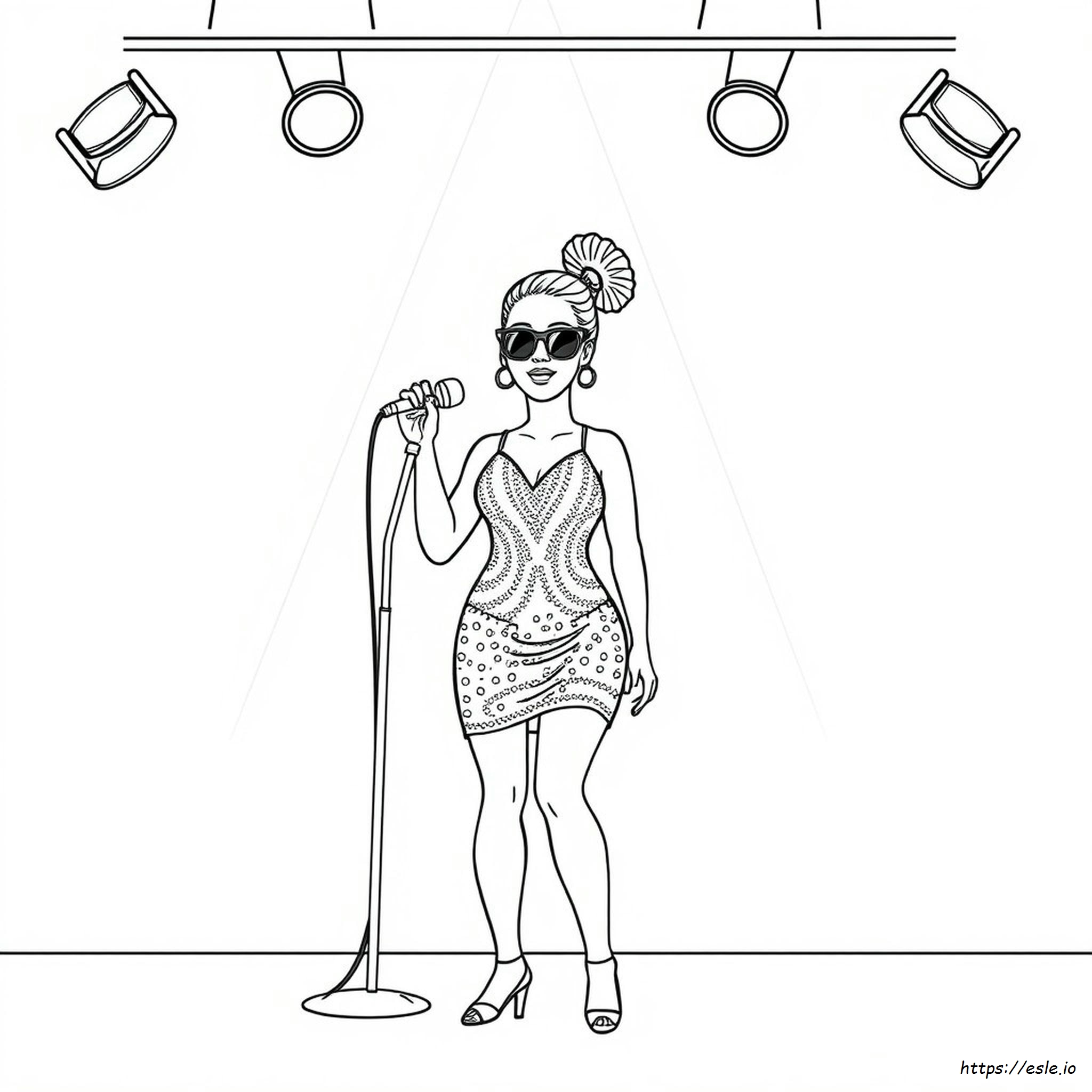 Rihanna Coloring Pages