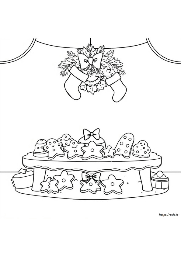 Bonitas Páginas Para Colorear De Galletas De Navidad