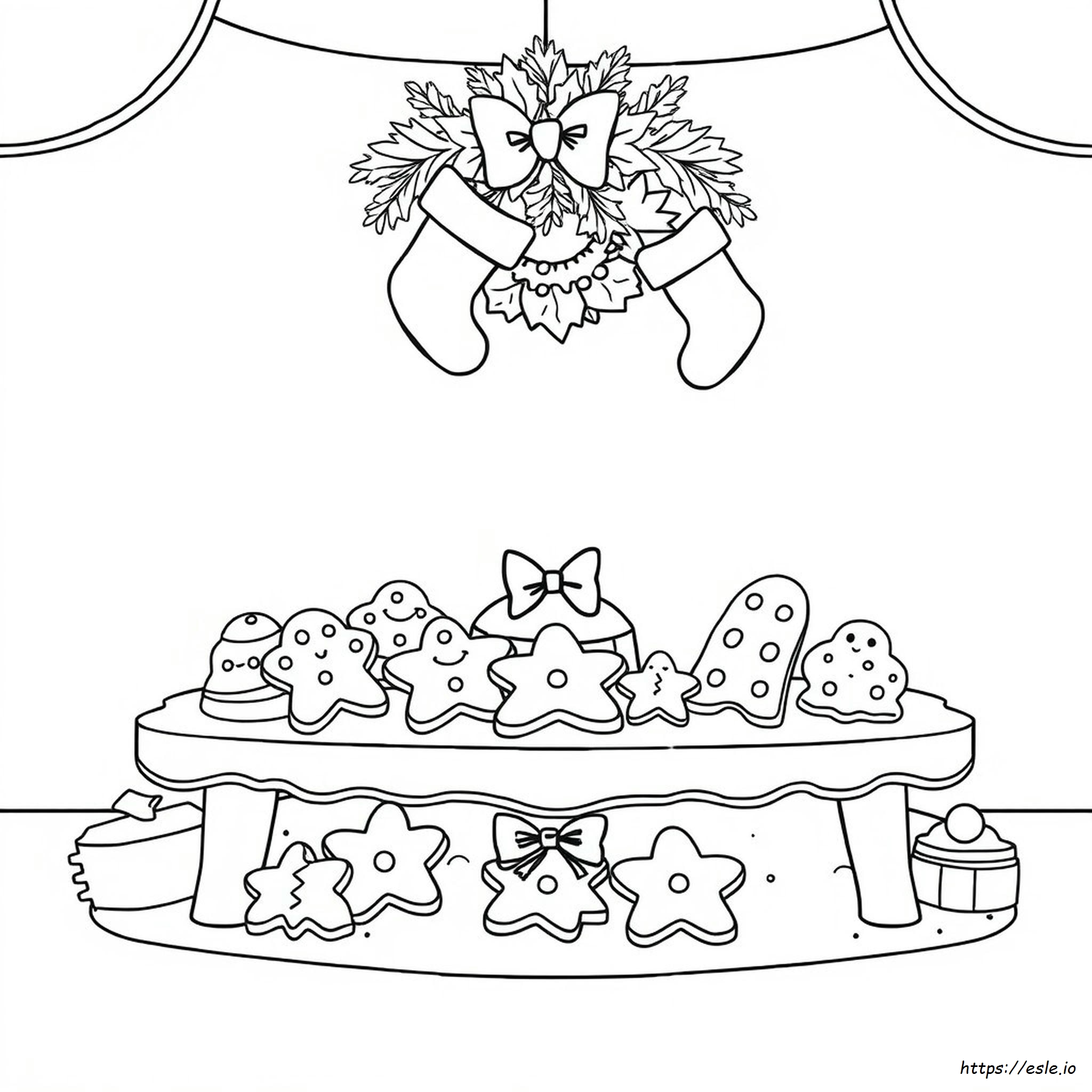 Cute Christmas Cookie Coloring Pages