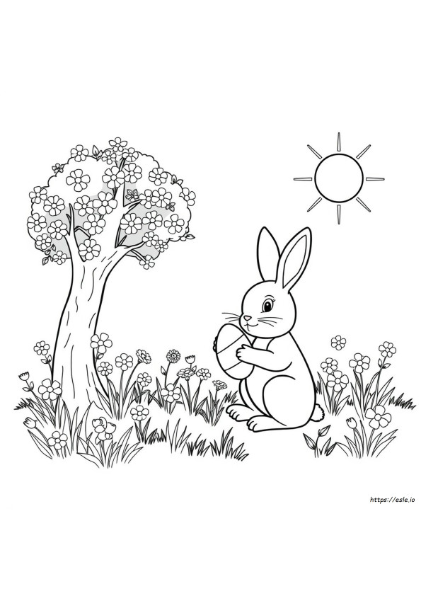 Póster De Pascua Para Colorear