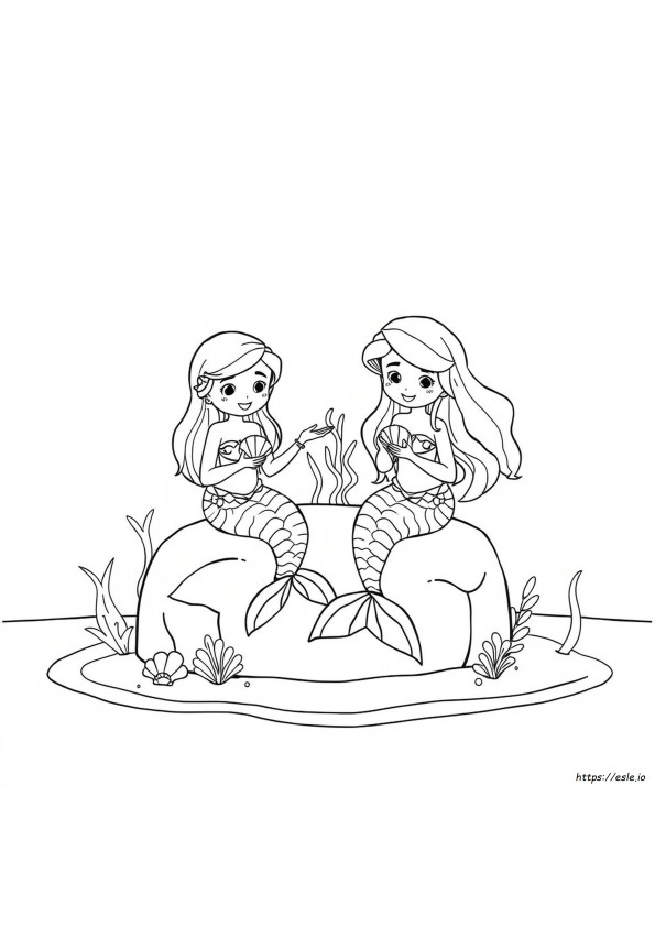 Mermaid Carina E Facile Da Colorare