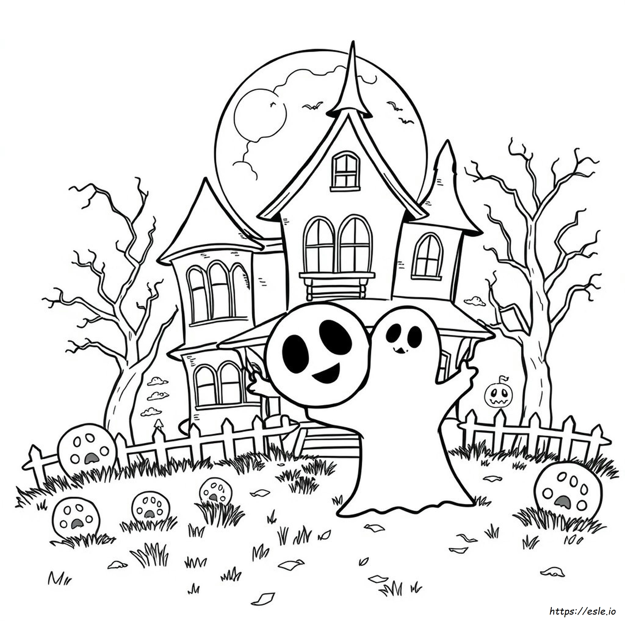 Boo Halloween Coloring Pages