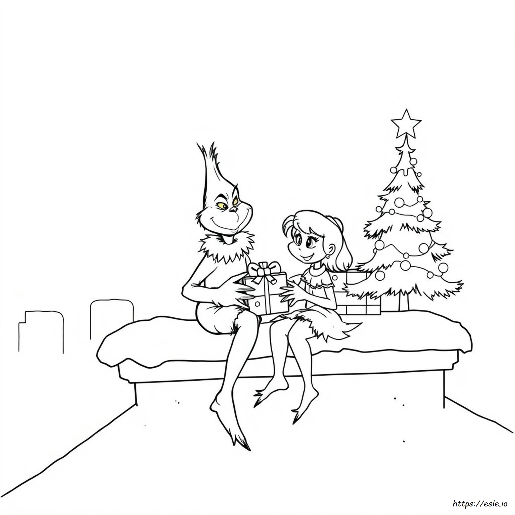 The Grinch Cindy Lou Who Coloring Page