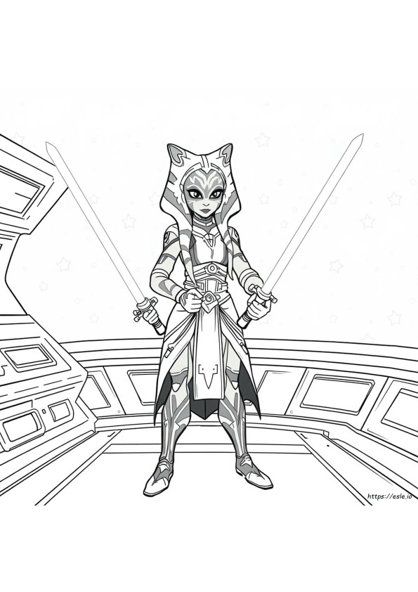 Gambar Mewarnai Ahsoka