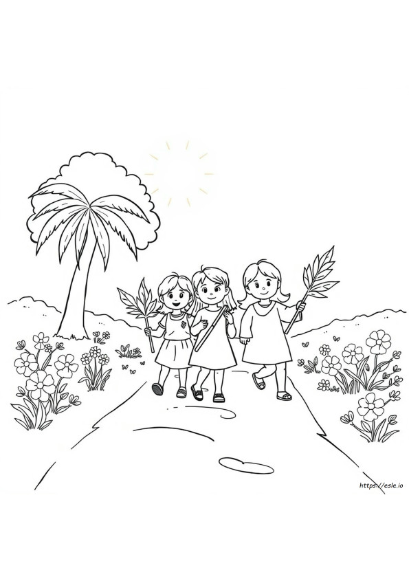 Coloring Palm Sunday
