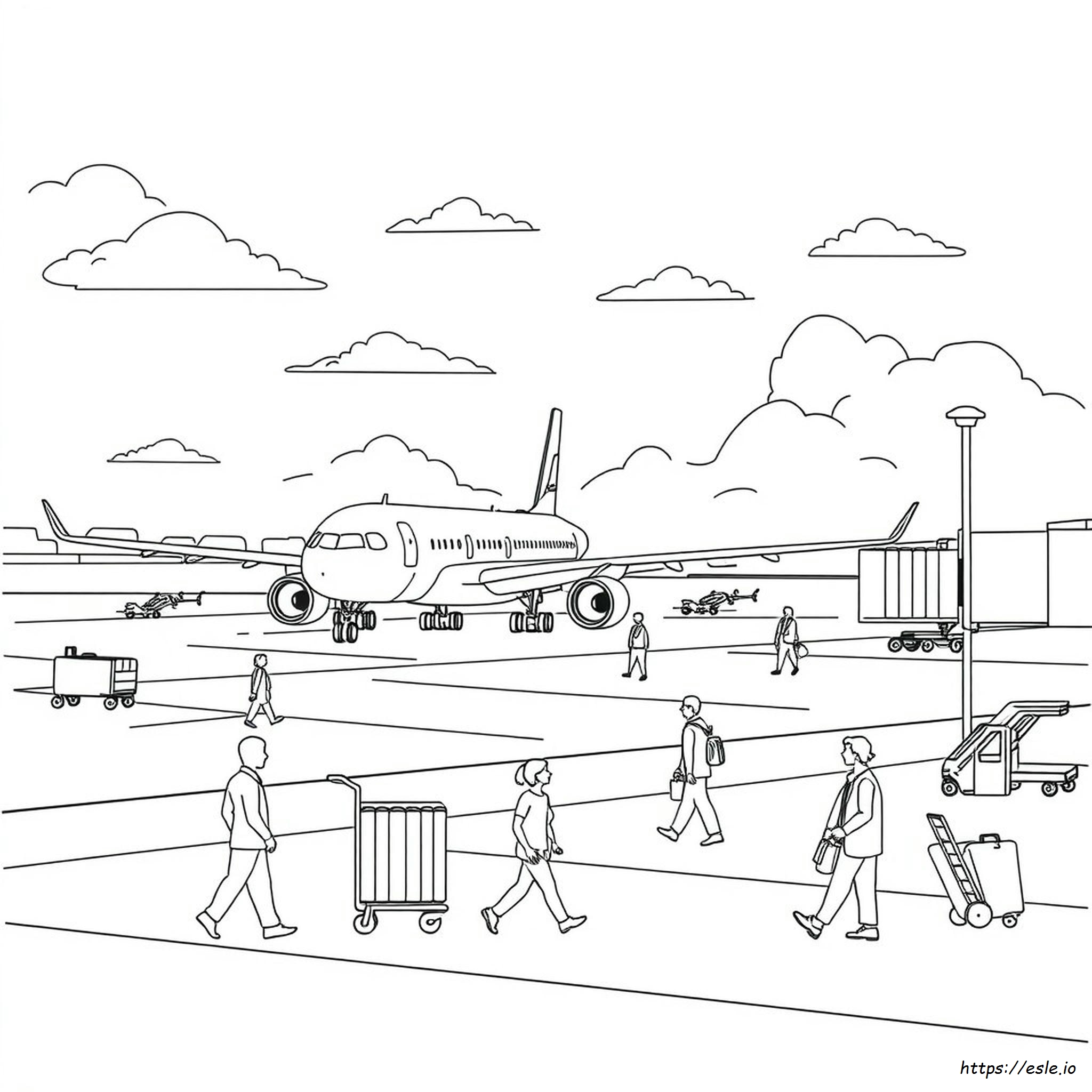Aeroporto Realistico Da Colorare