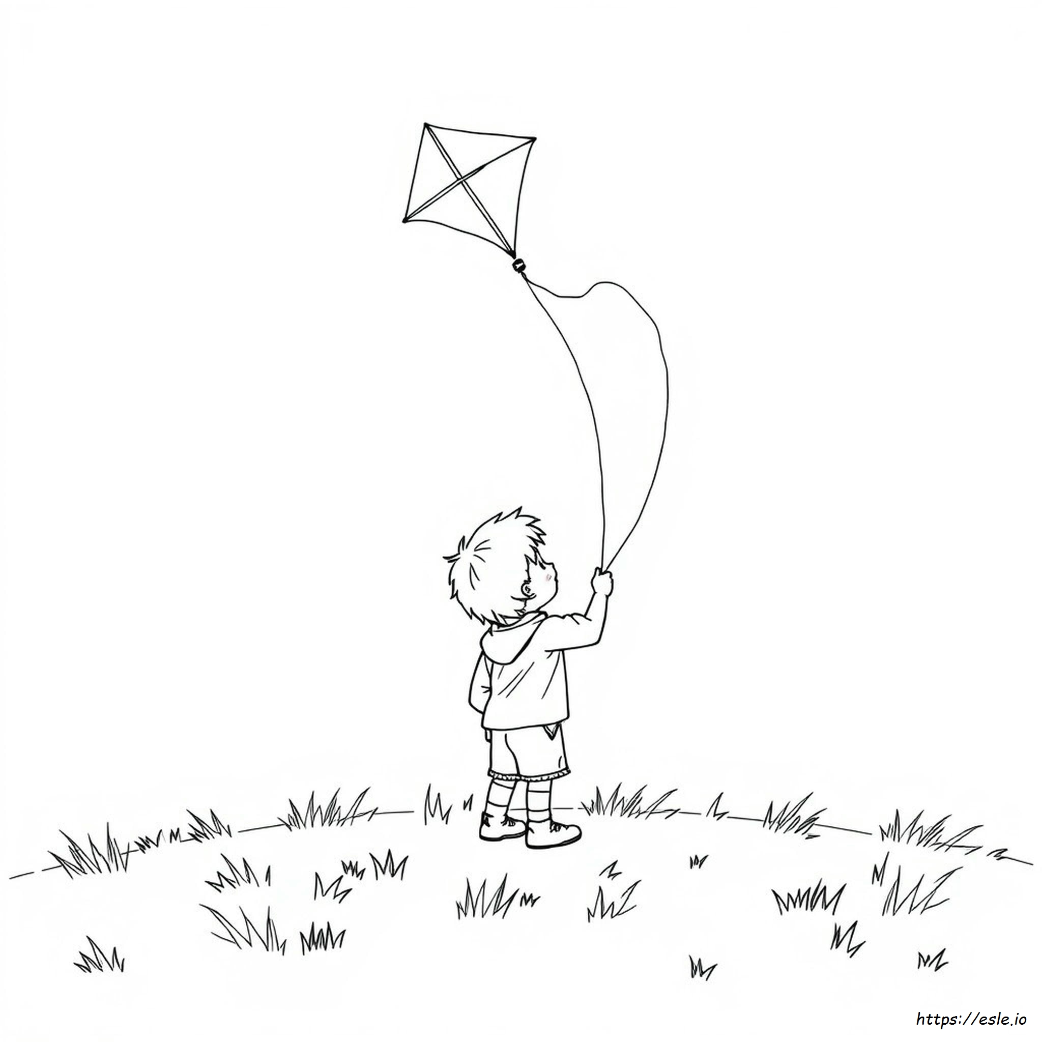 Preschool Kite Coloring Page