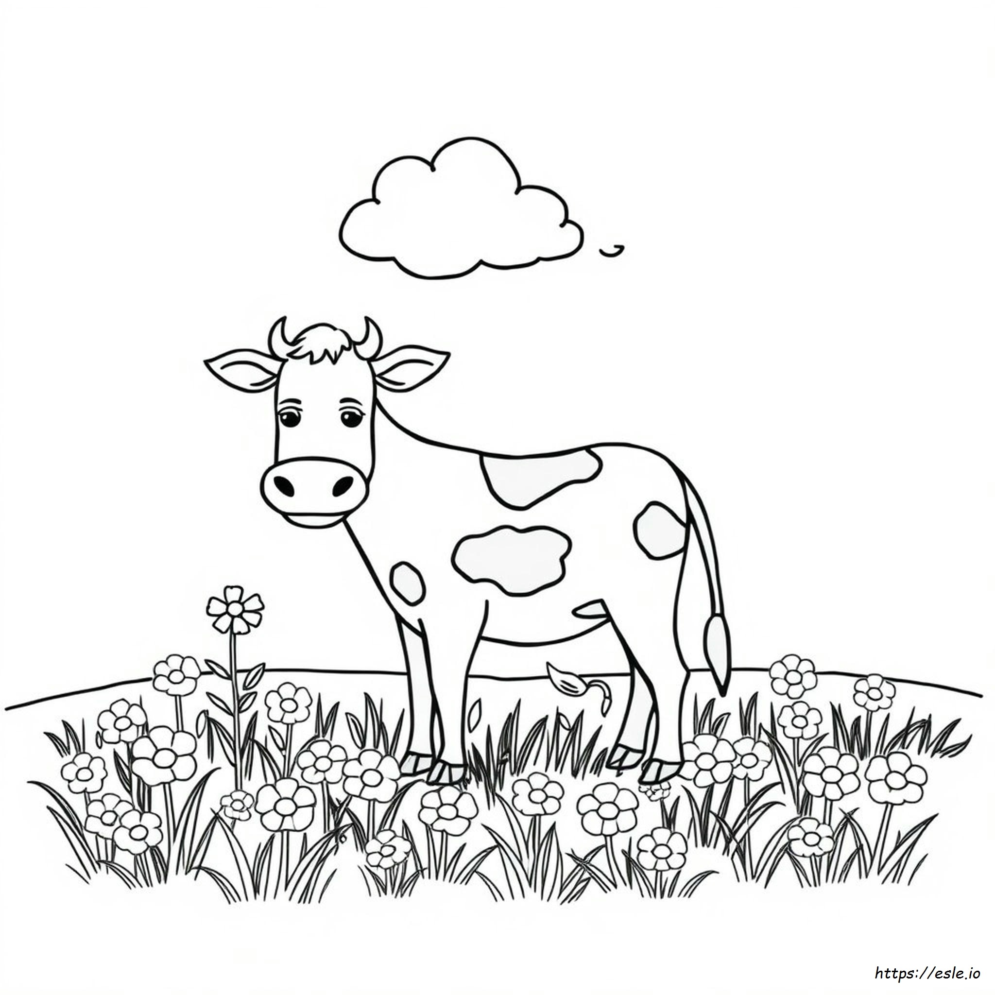 Cow Cartoon Coloring