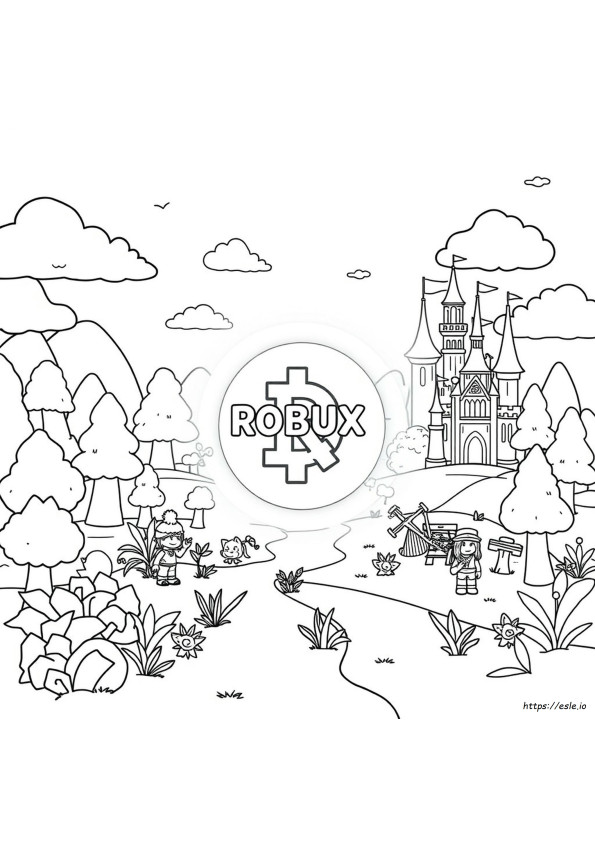 Coloriages Robux Roblox À Imprimer Gratuit