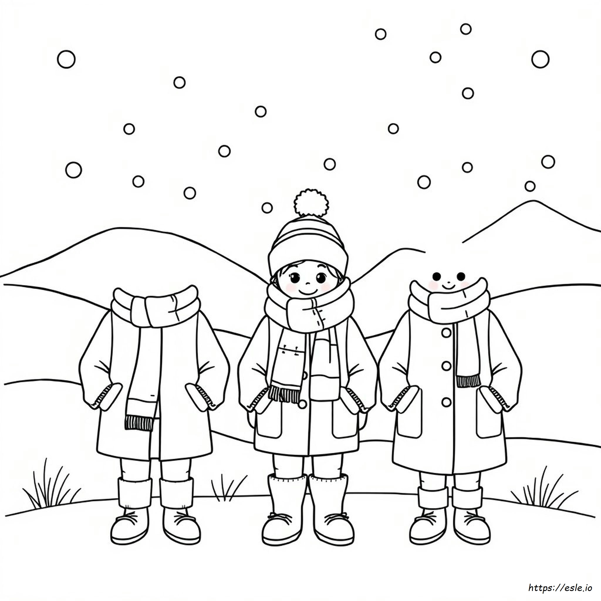 Coloring Pictures Of Winter Clothes