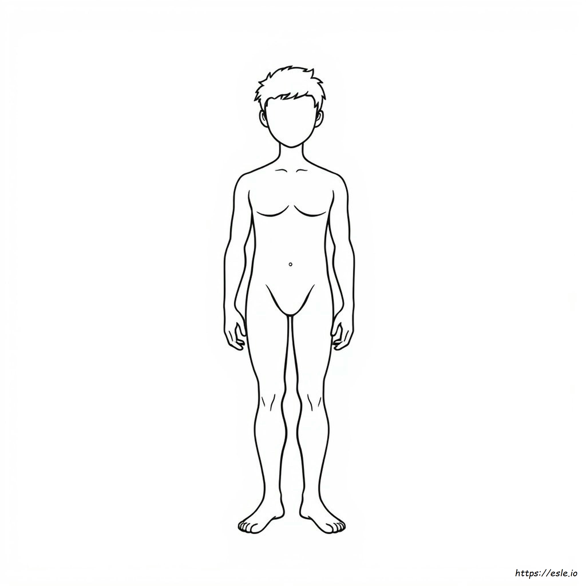 Human Body Outline Coloring Page