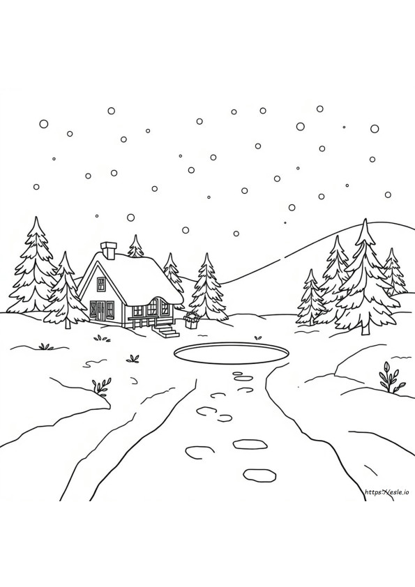 Coloriages Monde Merveilleux Hivernal