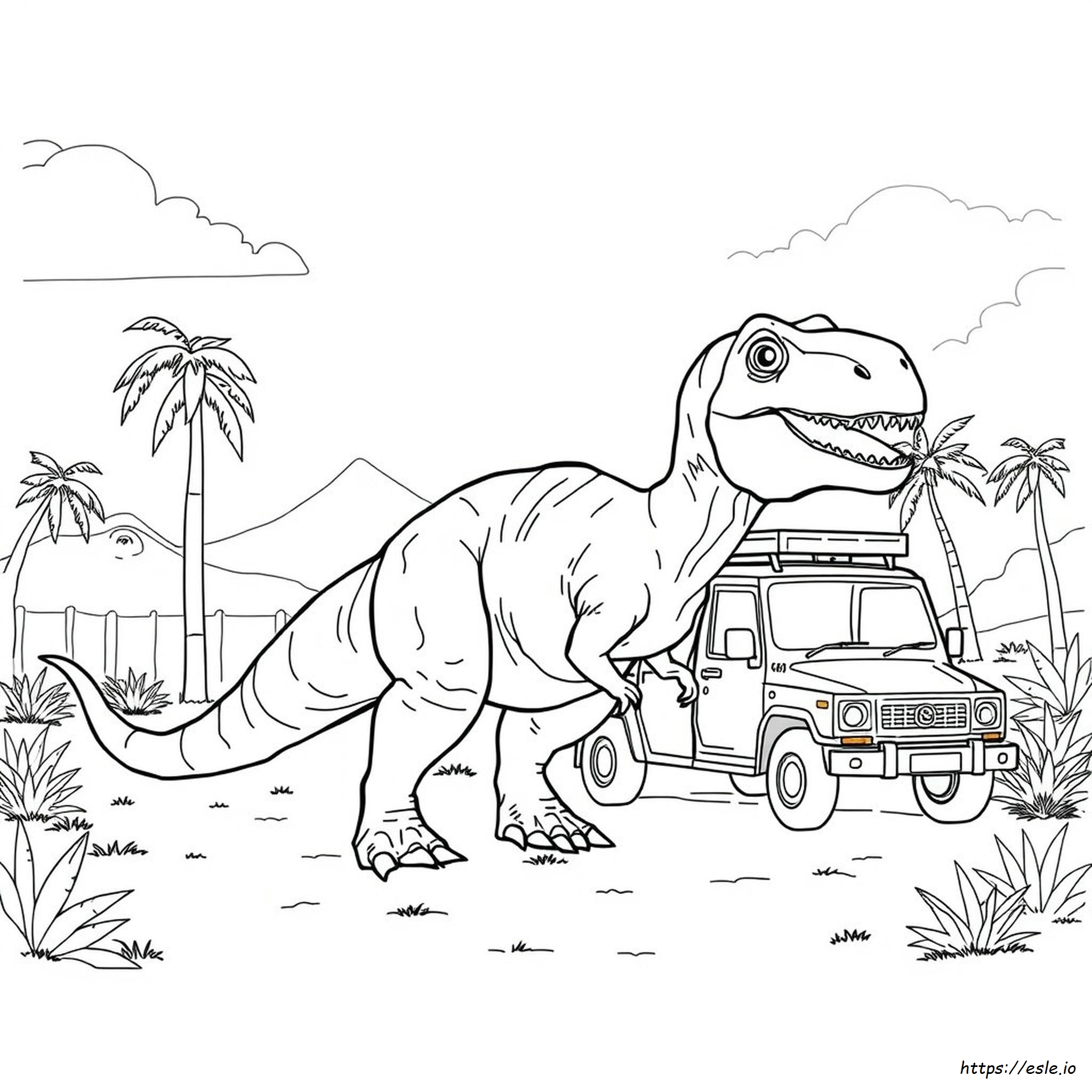 Jurassic World Carnotaurus Coloring Page