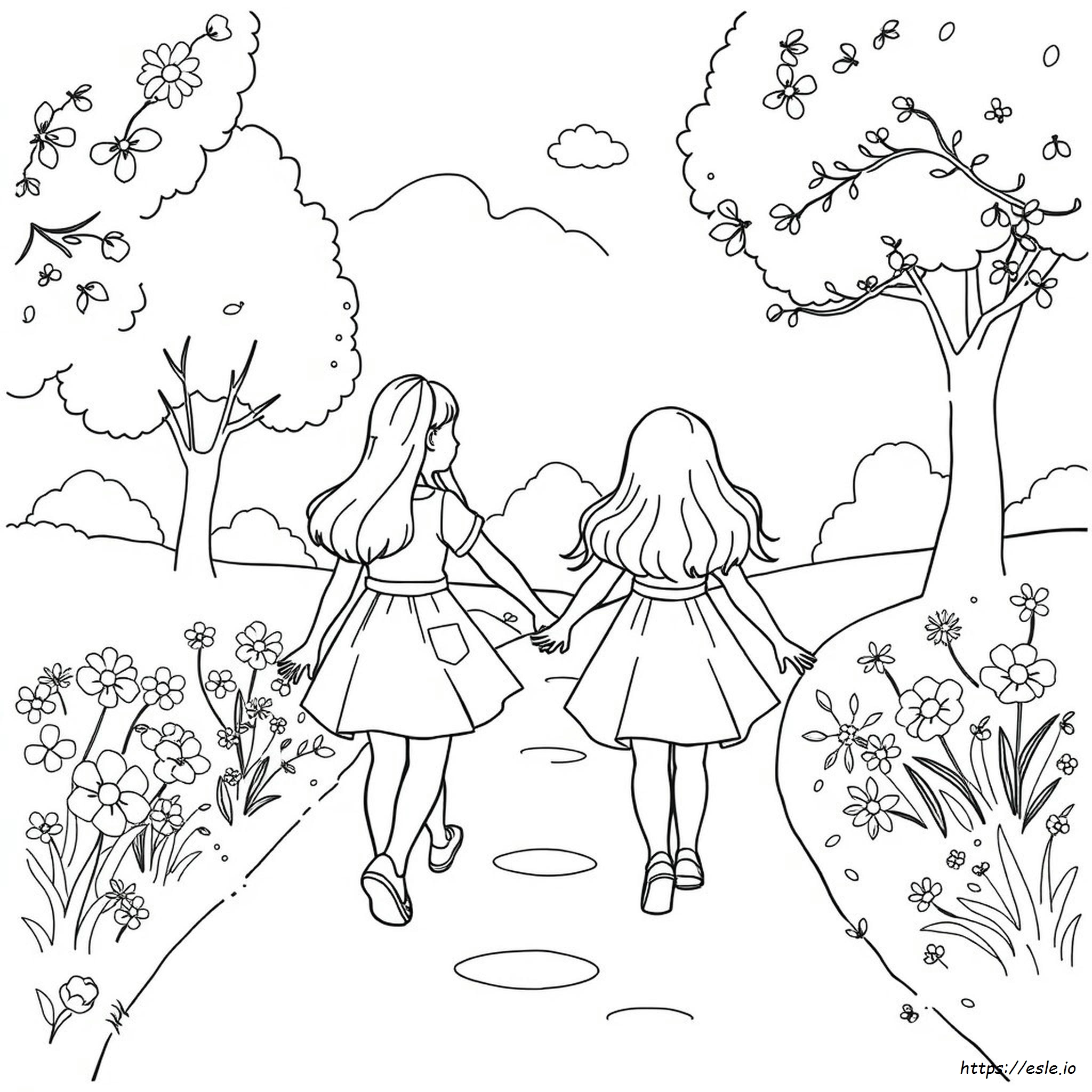 Sister Colouring Pages