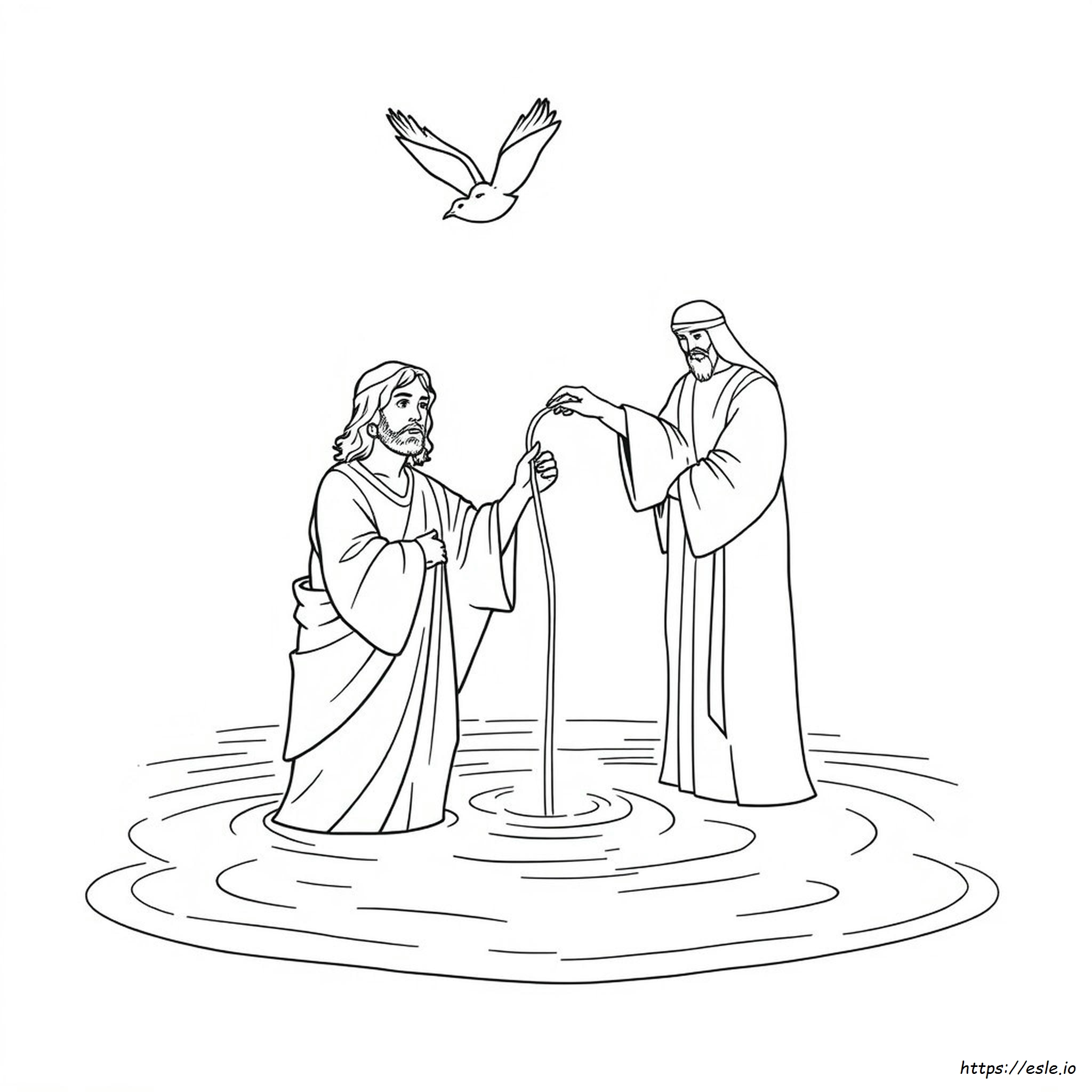 The Baptism Of Jesus Coloring Page