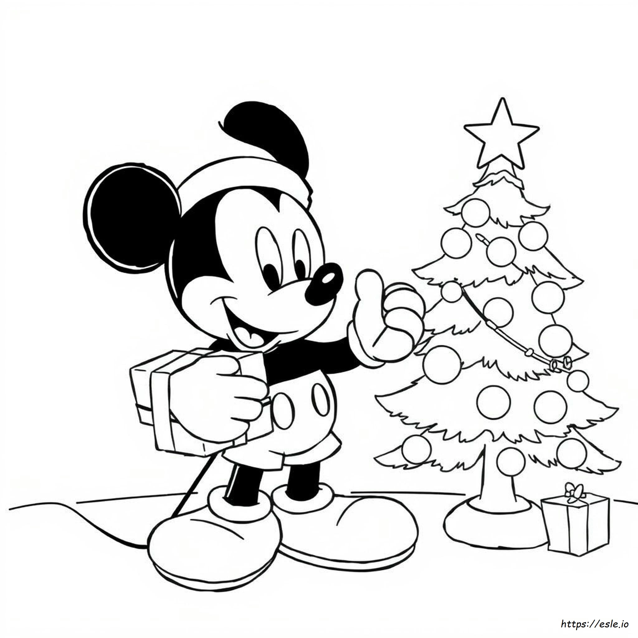 Mickey Mouse Kerst Kleurplaat kleurplaat