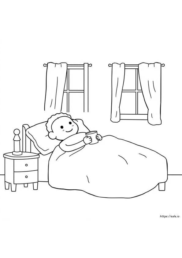 げんきのない人のぬりえ