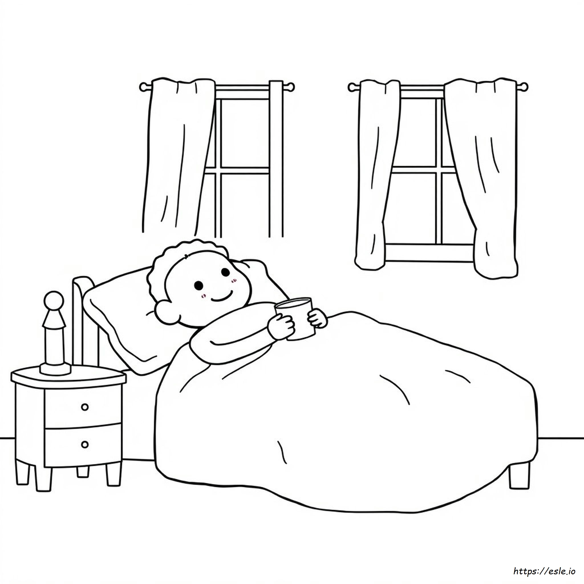 Sick Person Coloring Page
