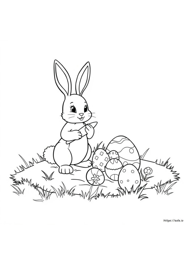 Conejo De Pascua Para Colorear