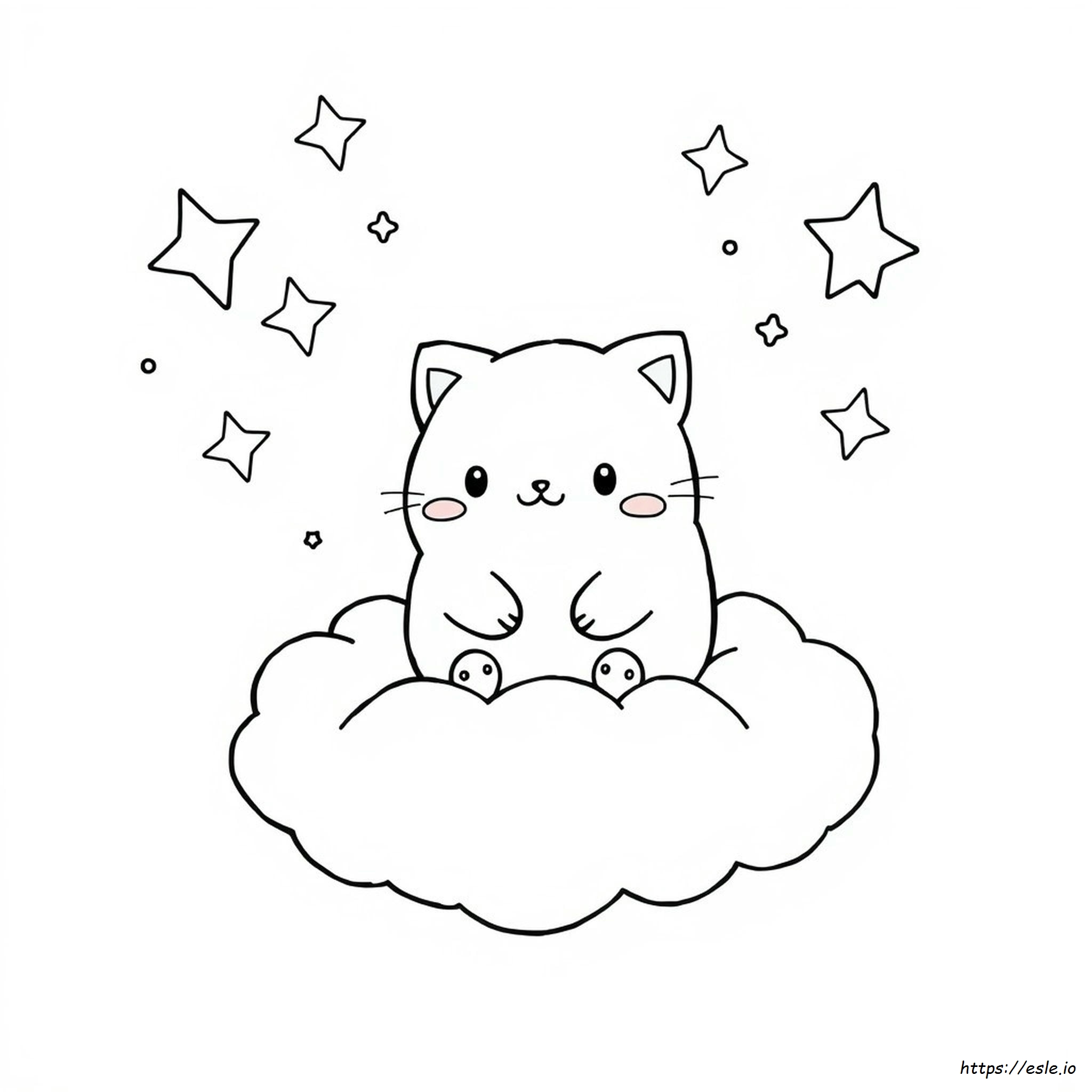 Cat Squishmallow Coloring Page