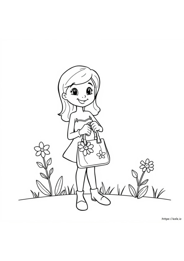 Kolorowanki Torba Lily Fioletowy Plastik